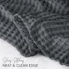 image:imageUtopia Bedding 100 Cotton Waffle Weave Blanket King Size for Bed  Lightweight Breathable Summer Blankets Soft and Cozy Gift for Mothers Day Home Decor Black 90x108 InchCharcoal