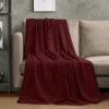 image:imageUtopia Bedding 100 Cotton Waffle Weave Blanket King Size for Bed  Lightweight Breathable Summer Blankets Soft and Cozy Gift for Mothers Day Home Decor Black 90x108 InchBurgundy
