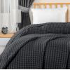 image:imageUtopia Bedding 100 Cotton Waffle Weave Blanket King Size for Bed  Lightweight Breathable Summer Blankets Soft and Cozy Gift for Mothers Day Home Decor Black 90x108 InchCharcoal
