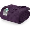 image:imageUtopia Bedding 100 Cotton Waffle Weave Blanket King Size for Bed  Lightweight Breathable Summer Blankets Soft and Cozy Gift for Mothers Day Home Decor Black 90x108 InchPlum