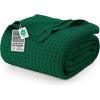 image:imageUtopia Bedding 100 Cotton Waffle Weave Blanket King Size for Bed  Lightweight Breathable Summer Blankets Soft and Cozy Gift for Mothers Day Home Decor Black 90x108 InchForest Green