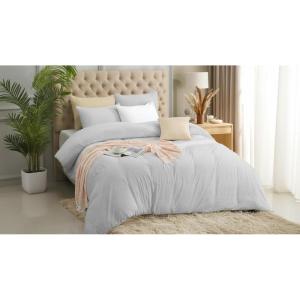 image:imageUtopia Bedding Jersey Knit Duvet Cover Heather Light Grey QueenHeather Light Grey