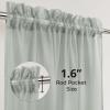 image:imageUtopia Bedding Sheer Curtains Grey 2 Panels Set Rod Pocket Drapes 54W x 96L Inches Luxurious Window Treatment Voile for Bedroom and Living RoomGrey