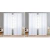 image:imageUtopia Bedding Sheer Curtains Grey 2 Panels Set Rod Pocket Drapes 54W x 96L Inches Luxurious Window Treatment Voile for Bedroom and Living RoomWhite