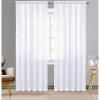 image:imageUtopia Bedding Sheer Curtains Grey 2 Panels Set Rod Pocket Drapes 54W x 96L Inches Luxurious Window Treatment Voile for Bedroom and Living RoomWhite