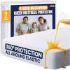 image:imageUtopia Bedding Waterproof 5Sided Mattress Protector Queen Size Premium Breathable Mattress Cover Fitted Style with Stretchable Pockets White  Pack of 2