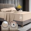 image:imageUtopia Bedding King Size Extra Deep Pocket Sheet Set  Fits Mattresses Up to 21 inches  Cooling Soft amp Breathable  OekoTex 4 Piece Bed Sheets OrangeBeige