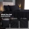 image:imageUtopia Bedding King Size Extra Deep Pocket Sheet Set  Fits Mattresses Up to 21 inches  Cooling Soft amp Breathable  OekoTex 4 Piece Bed Sheets OrangeBlack