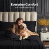 image:imageUtopia Bedding King Size Extra Deep Pocket Sheet Set  Fits Mattresses Up to 21 inches  Cooling Soft amp Breathable  OekoTex 4 Piece Bed Sheets OrangeBlack