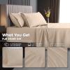 image:imageUtopia Bedding King Size Extra Deep Pocket Sheet Set  Fits Mattresses Up to 21 inches  Cooling Soft amp Breathable  OekoTex 4 Piece Bed Sheets OrangeBeige