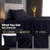 image:imageUtopia Bedding King Size Extra Deep Pocket Sheet Set  Fits Mattresses Up to 21 inches  Cooling Soft amp Breathable  OekoTex 4 Piece Bed Sheets OrangeBlack