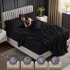 image:imageUtopia Bedding King Size Extra Deep Pocket Sheet Set  Fits Mattresses Up to 21 inches  Cooling Soft amp Breathable  OekoTex 4 Piece Bed Sheets OrangeBlack