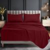 image:imageUtopia Bedding King Size Extra Deep Pocket Sheet Set  Fits Mattresses Up to 21 inches  Cooling Soft amp Breathable  OekoTex 4 Piece Bed Sheets OrangeBurgundy