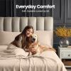 image:imageUtopia Bedding King Size Extra Deep Pocket Sheet Set  Fits Mattresses Up to 21 inches  Cooling Soft amp Breathable  OekoTex 4 Piece Bed Sheets OrangeBeige