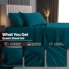image:imageUtopia Bedding King Size Extra Deep Pocket Sheet Set  Fits Mattresses Up to 21 inches  Cooling Soft amp Breathable  OekoTex 4 Piece Bed Sheets OrangeDenim Blue
