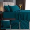 image:imageUtopia Bedding King Size Extra Deep Pocket Sheet Set  Fits Mattresses Up to 21 inches  Cooling Soft amp Breathable  OekoTex 4 Piece Bed Sheets OrangeDenim Blue