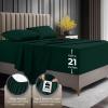 image:imageUtopia Bedding King Size Extra Deep Pocket Sheet Set  Fits Mattresses Up to 21 inches  Cooling Soft amp Breathable  OekoTex 4 Piece Bed Sheets OrangeEmerald