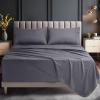 image:imageUtopia Bedding King Size Extra Deep Pocket Sheet Set  Fits Mattresses Up to 21 inches  Cooling Soft amp Breathable  OekoTex 4 Piece Bed Sheets OrangeGrey