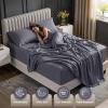 image:imageUtopia Bedding King Size Extra Deep Pocket Sheet Set  Fits Mattresses Up to 21 inches  Cooling Soft amp Breathable  OekoTex 4 Piece Bed Sheets OrangeGrey