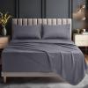 image:imageUtopia Bedding King Size Extra Deep Pocket Sheet Set  Fits Mattresses Up to 21 inches  Cooling Soft amp Breathable  OekoTex 4 Piece Bed Sheets OrangeGrey