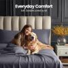 image:imageUtopia Bedding King Size Extra Deep Pocket Sheet Set  Fits Mattresses Up to 21 inches  Cooling Soft amp Breathable  OekoTex 4 Piece Bed Sheets OrangeGrey