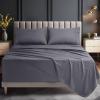 image:imageUtopia Bedding King Size Extra Deep Pocket Sheet Set  Fits Mattresses Up to 21 inches  Cooling Soft amp Breathable  OekoTex 4 Piece Bed Sheets OrangeGrey