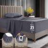image:imageUtopia Bedding King Size Extra Deep Pocket Sheet Set  Fits Mattresses Up to 21 inches  Cooling Soft amp Breathable  OekoTex 4 Piece Bed Sheets OrangeGrey