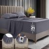 image:imageUtopia Bedding King Size Extra Deep Pocket Sheet Set  Fits Mattresses Up to 21 inches  Cooling Soft amp Breathable  OekoTex 4 Piece Bed Sheets OrangeGrey