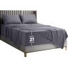 image:imageUtopia Bedding King Size Extra Deep Pocket Sheet Set  Fits Mattresses Up to 21 inches  Cooling Soft amp Breathable  OekoTex 4 Piece Bed Sheets OrangeGrey