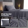 image:imageUtopia Bedding King Size Extra Deep Pocket Sheet Set  Fits Mattresses Up to 21 inches  Cooling Soft amp Breathable  OekoTex 4 Piece Bed Sheets OrangeGrey
