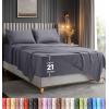 image:imageUtopia Bedding King Size Extra Deep Pocket Sheet Set  Fits Mattresses Up to 21 inches  Cooling Soft amp Breathable  OekoTex 4 Piece Bed Sheets OrangeGrey