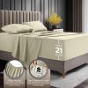 image:imageUtopia Bedding King Size Extra Deep Pocket Sheet Set  Fits Mattresses Up to 21 inches  Cooling Soft amp Breathable  OekoTex 4 Piece Bed Sheets OrangeIvory