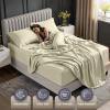 image:imageUtopia Bedding King Size Extra Deep Pocket Sheet Set  Fits Mattresses Up to 21 inches  Cooling Soft amp Breathable  OekoTex 4 Piece Bed Sheets OrangeIvory