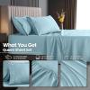 image:imageUtopia Bedding King Size Extra Deep Pocket Sheet Set  Fits Mattresses Up to 21 inches  Cooling Soft amp Breathable  OekoTex 4 Piece Bed Sheets OrangeIce Blue