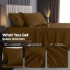 image:imageUtopia Bedding King Size Extra Deep Pocket Sheet Set  Fits Mattresses Up to 21 inches  Cooling Soft amp Breathable  OekoTex 4 Piece Bed Sheets OrangeMocha