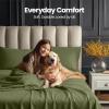 image:imageUtopia Bedding King Size Extra Deep Pocket Sheet Set  Fits Mattresses Up to 21 inches  Cooling Soft amp Breathable  OekoTex 4 Piece Bed Sheets OrangeOlive