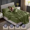 image:imageUtopia Bedding King Size Extra Deep Pocket Sheet Set  Fits Mattresses Up to 21 inches  Cooling Soft amp Breathable  OekoTex 4 Piece Bed Sheets OrangeOlive