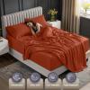 image:imageUtopia Bedding King Size Extra Deep Pocket Sheet Set  Fits Mattresses Up to 21 inches  Cooling Soft amp Breathable  OekoTex 4 Piece Bed Sheets OrangeOrange