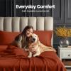 image:imageUtopia Bedding King Size Extra Deep Pocket Sheet Set  Fits Mattresses Up to 21 inches  Cooling Soft amp Breathable  OekoTex 4 Piece Bed Sheets OrangeOrange