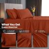 image:imageUtopia Bedding King Size Extra Deep Pocket Sheet Set  Fits Mattresses Up to 21 inches  Cooling Soft amp Breathable  OekoTex 4 Piece Bed Sheets OrangeOrange