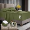 image:imageUtopia Bedding King Size Extra Deep Pocket Sheet Set  Fits Mattresses Up to 21 inches  Cooling Soft amp Breathable  OekoTex 4 Piece Bed Sheets OrangeOlive