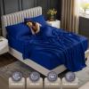 image:imageUtopia Bedding King Size Extra Deep Pocket Sheet Set  Fits Mattresses Up to 21 inches  Cooling Soft amp Breathable  OekoTex 4 Piece Bed Sheets OrangeRoyal Blue
