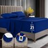 image:imageUtopia Bedding King Size Extra Deep Pocket Sheet Set  Fits Mattresses Up to 21 inches  Cooling Soft amp Breathable  OekoTex 4 Piece Bed Sheets OrangeRoyal Blue