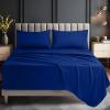 image:imageUtopia Bedding King Size Extra Deep Pocket Sheet Set  Fits Mattresses Up to 21 inches  Cooling Soft amp Breathable  OekoTex 4 Piece Bed Sheets OrangeRoyal Blue