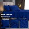 image:imageUtopia Bedding King Size Extra Deep Pocket Sheet Set  Fits Mattresses Up to 21 inches  Cooling Soft amp Breathable  OekoTex 4 Piece Bed Sheets OrangeRoyal Blue