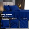 image:imageUtopia Bedding King Size Extra Deep Pocket Sheet Set  Fits Mattresses Up to 21 inches  Cooling Soft amp Breathable  OekoTex 4 Piece Bed Sheets OrangeRoyal Blue