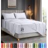 image:imageUtopia Bedding King Size Extra Deep Pocket Sheet Set  Fits Mattresses Up to 21 inches  Cooling Soft amp Breathable  OekoTex 4 Piece Bed Sheets OrangeWhite
