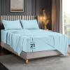 image:imageUtopia Bedding King Size Extra Deep Pocket Sheet Set  Fits Mattresses Up to 21 inches  Cooling Soft amp Breathable  OekoTex 4 Piece Bed Sheets OrangeIce Blue