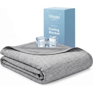 image:imageUtopia Bedding Twin Size Cooling Blanket for Hot Sleepers Summer Lightweight Thin Breathable Soft Blanket for Bed Couch amp Sofa Grey 60x80 inchesGrey