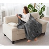 image:imageUtopia Bedding Grey 300GSM Fleece Blanket Twin Size  60x80 Inch Luxury Soft Bed Blanket Bulk Pack of 12
